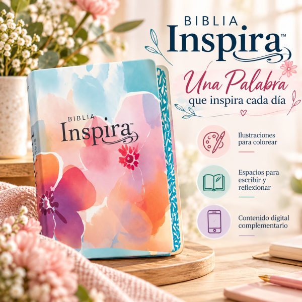 Biblia Inspira NTV – Edición Floral Acuarela